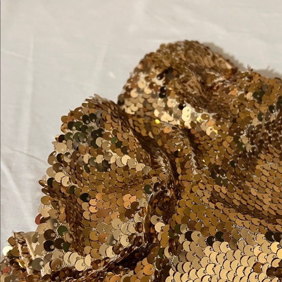 TCEC Shimmering Gold Sequin Blouse - Picture 2 of 5